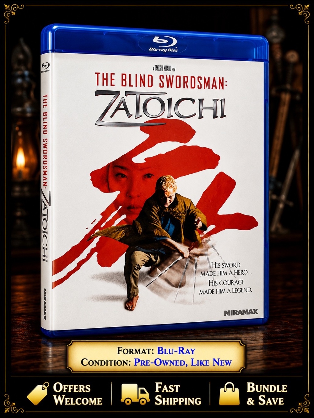 Zatoichi Blu-ray Samurai Classic Takeshi Kitano